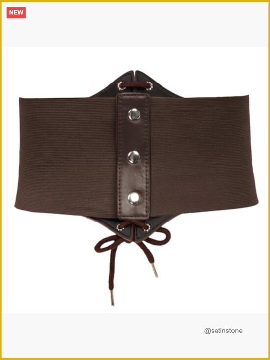 PU Leather Lace-up Cinch Belt Elastic Waist Corset Belt main image 7